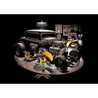 Crow Cams Garage Scene Banner